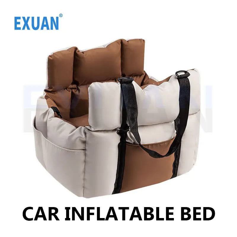 Car Mounted Dog Kennel Travel Cat Pet Car Cushion Soft Pet Bed Tent Removable Cushion Car Outdoor Dog Safety Seat Ride Soft Nest