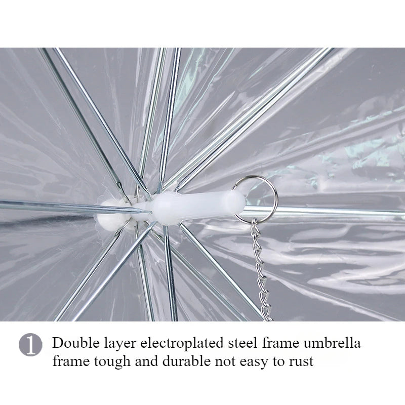 Pet Umbrella Teddy Small Dog Umbrella with Traction Dog Chain Walking Umbrella Rainy Travel Convenient Dog Raincoat Umbrella