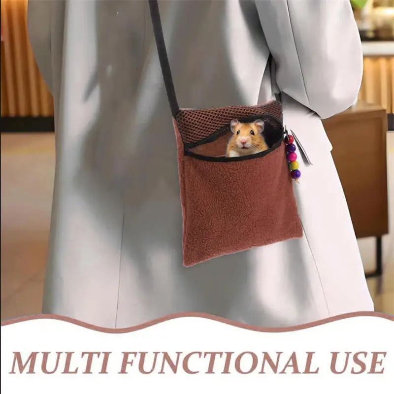 Portable Outgoing Sleeping Bag Small Animal Carriers Rats Hamster Carrier Bag Travel Carry Pouch Breathable Pets Handbag