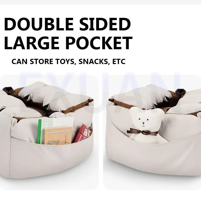 Car Mounted Dog Kennel Travel Cat Pet Car Cushion Soft Pet Bed Tent Removable Cushion Car Outdoor Dog Safety Seat Ride Soft Nest