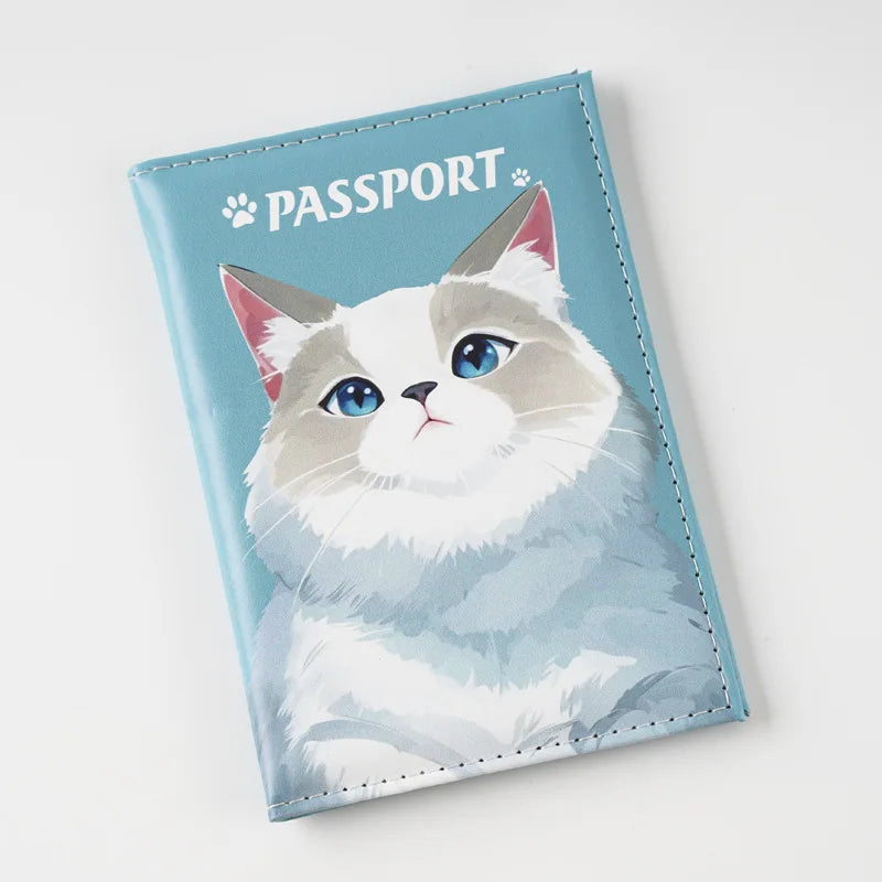 2025 UV Color Printing Cute Pet Passport Holder Travel Wallet Passport Cover Passport Wallet Id Card Holder Plane Ticket Holder