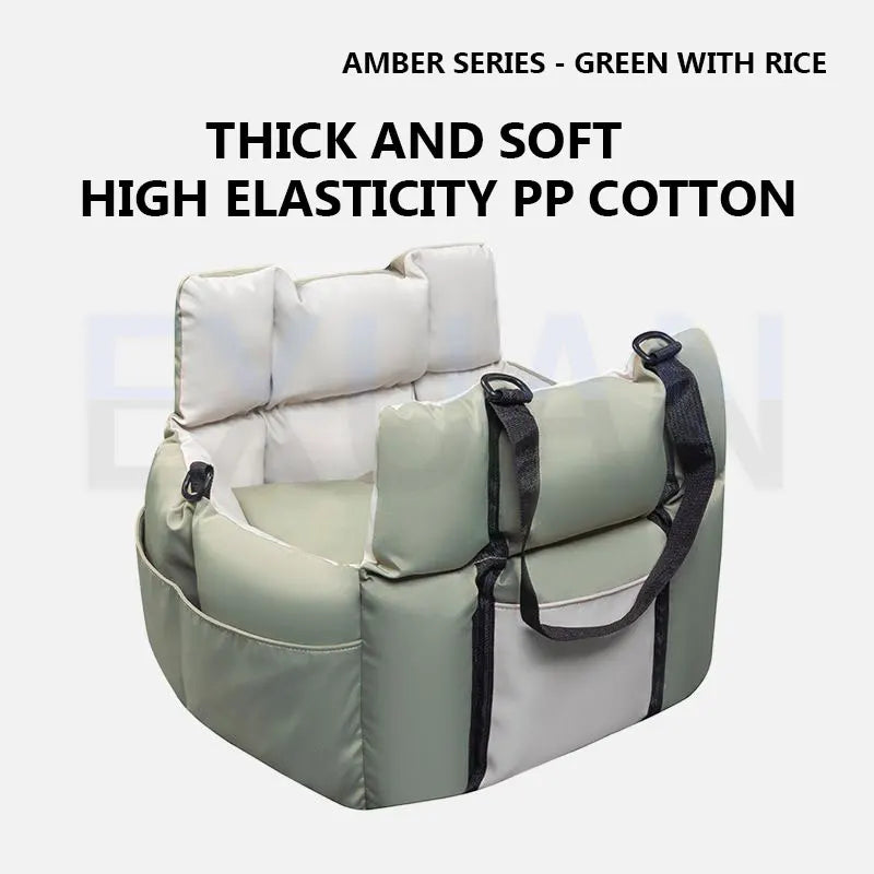 Car Mounted Dog Kennel Travel Cat Pet Car Cushion Soft Pet Bed Tent Removable Cushion Car Outdoor Dog Safety Seat Ride Soft Nest