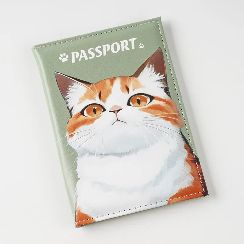 2025 UV Color Printing Cute Pet Passport Holder Travel Wallet Passport Cover Passport Wallet Id Card Holder Plane Ticket Holder