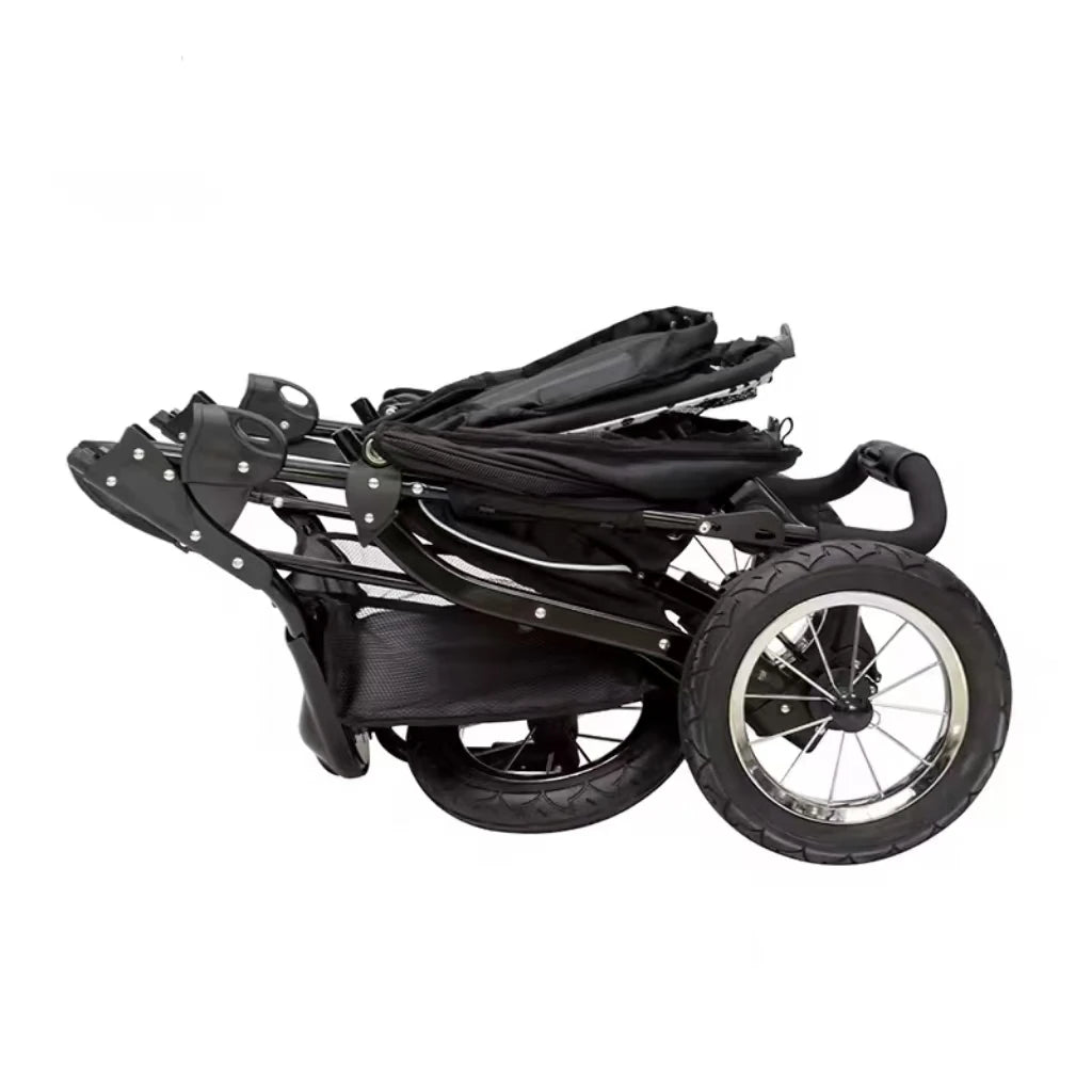 JXB Factory Price Outdoor Travel Carrier Universal Breathable Windproof Dog/Cat Stroller 3 Wheels Adjustable Pet Strollers