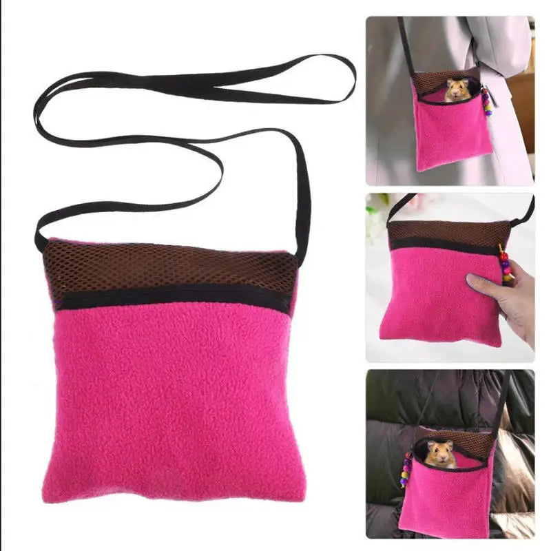 Portable Outgoing Sleeping Bag Small Animal Carriers Rats Hamster Carrier Bag Travel Carry Pouch Breathable Pets Handbag