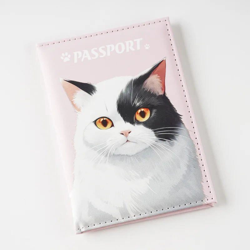 2025 UV Color Printing Cute Pet Passport Holder Travel Wallet Passport Cover Passport Wallet Id Card Holder Plane Ticket Holder