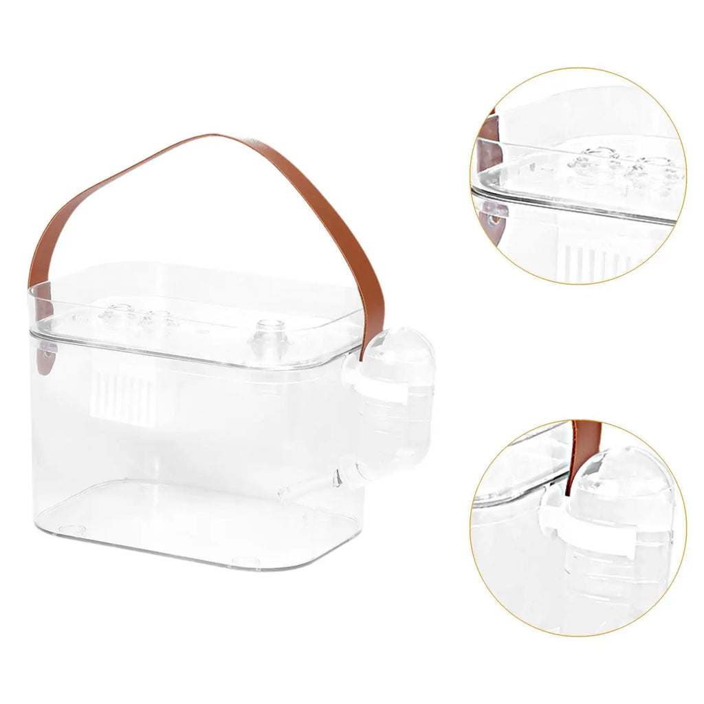 Portable Hamster Carrier for Small Pets Travel Case with Water Bottle for Mice And Gerbils