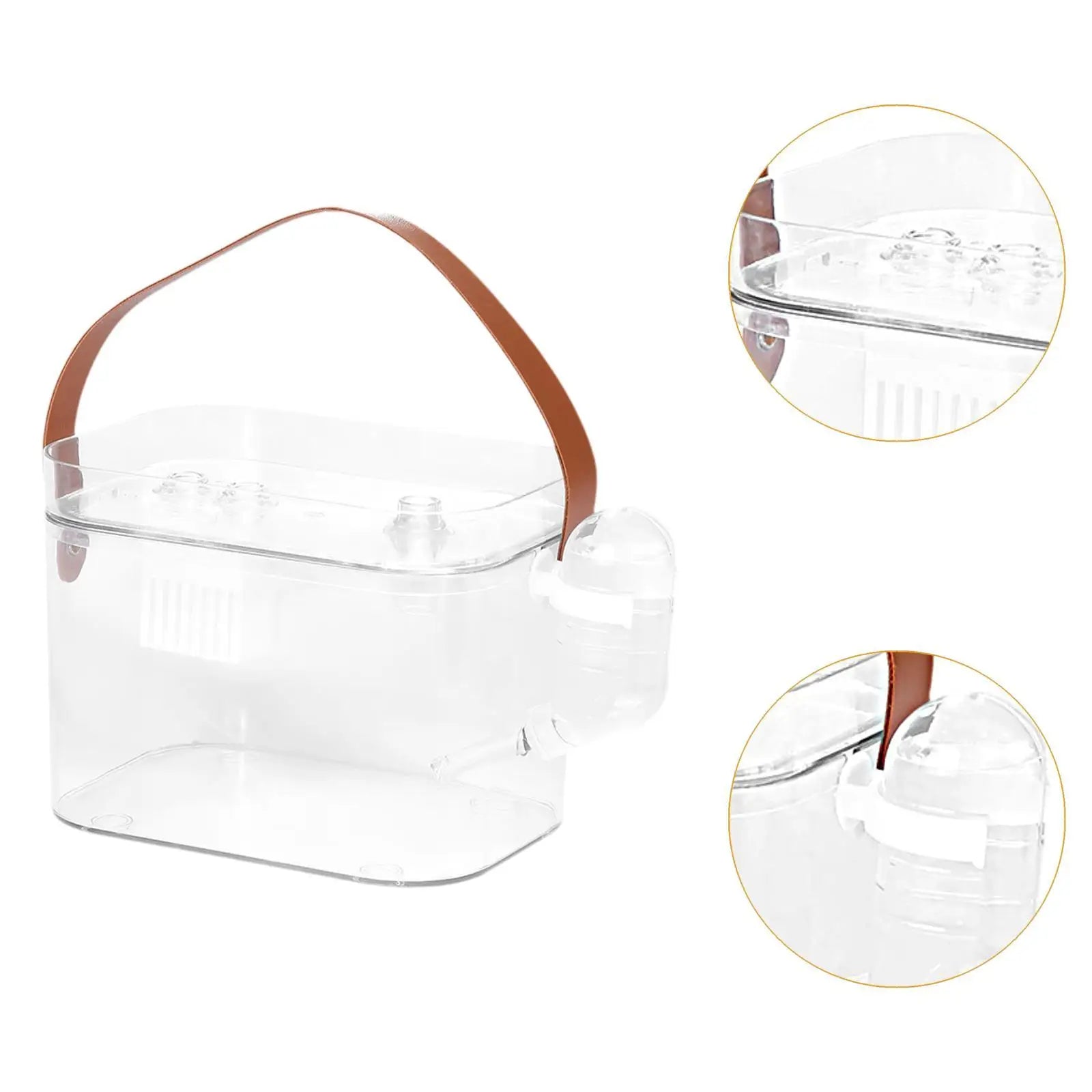 Portable Hamster Carrier for Small Pets Travel Case with Water Bottle for Mice And Gerbils