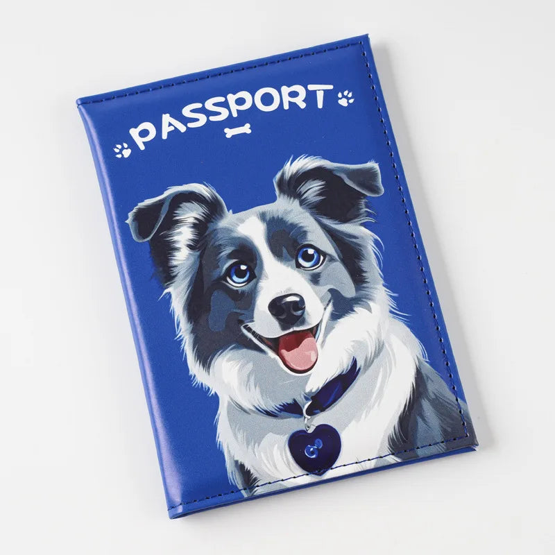 2025 UV Color Printing Cute Pet Passport Holder Travel Wallet Passport Cover Passport Wallet Id Card Holder Plane Ticket Holder