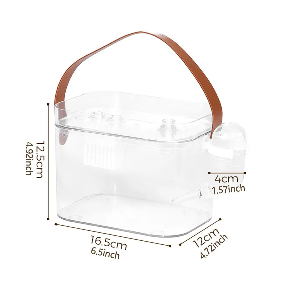 Portable Hamster Carrier for Small Pets Travel Case with Water Bottle for Mice And Gerbils