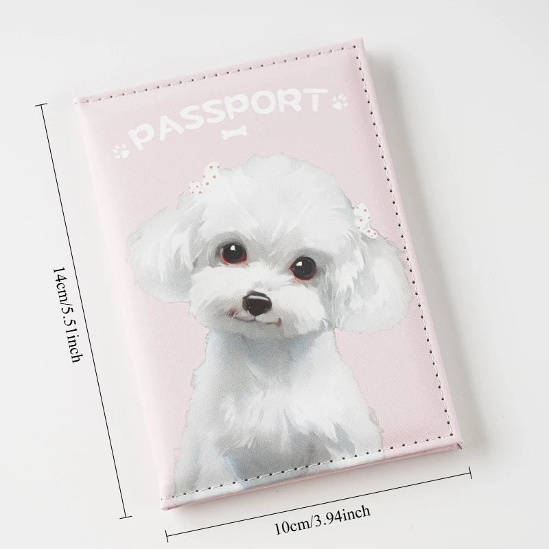 2025 UV Color Printing Cute Pet Passport Holder Travel Wallet Passport Cover Passport Wallet Id Card Holder Plane Ticket Holder